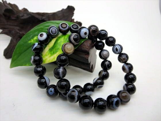 【均一ブレスレット】黒天眼石品質AAAΦ10±0.2mm