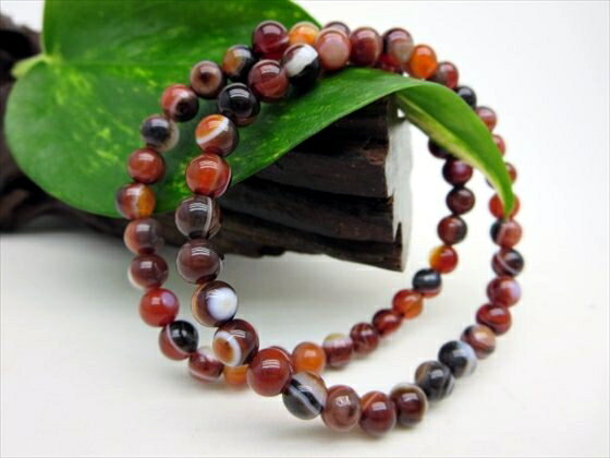 【均一ブレスレット】赤天眼石ボツワナアゲート品質AAAΦ6.2±0.2mm