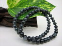 【均一ブレスレット】グアテマラ産黒翡翠(ジェダイト)品質AAAΦ6±0.2mm【鑑定済み】