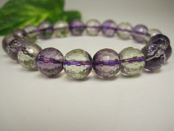 【ブレスレット】アメトリン128面カット品質AAAΦ10±0.2mm【一点物】