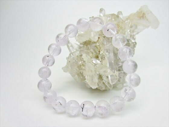 【ブレスレット】ヒマラヤアメシスティンクォーツ品質AAAΦ9.6±0.2mm【鑑定済み】【一点物】