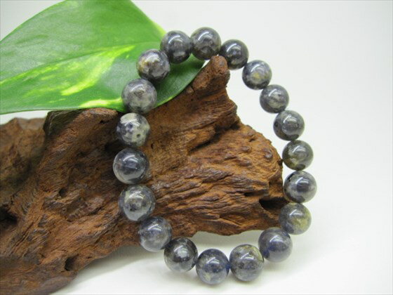 【均一ブレスレット】アイオライトΦ11±0.5mm【鑑定済み】