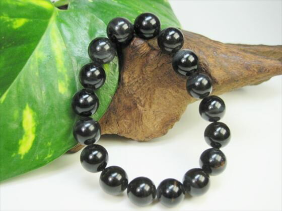 【均一ブレスレット】アイスオブシディアン(氷黒曜石)Φ12±0.2mm