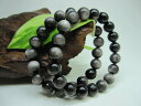 【均一ブレスレット】シルバーオブシディアン品質AAAΦ10±0.2mm