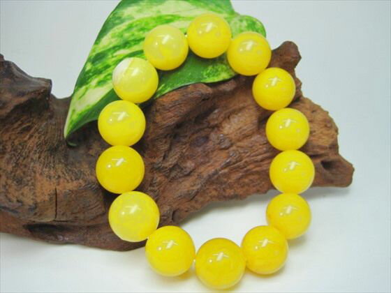 【均一ブレスレット】合成樹脂琥珀(アンバー)Φ16±0.2mm