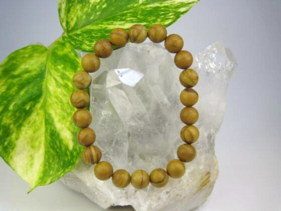 【均一ブレスレット】グレイニネス(木紋石)Φ8.3±0.2mm