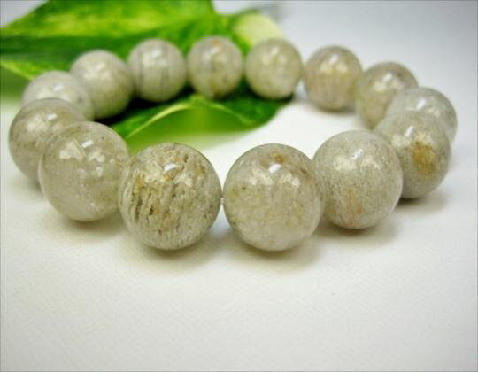 【ブレスレット】千層ホワイトガーデンクォーツ品質AAAΦ16.4±0.2mm【一点物】