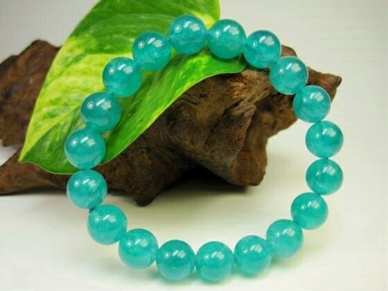 【均一ブレスレット】ブルークォーツァイト(オイル着色)品質AAAΦ10.2±0.3mm