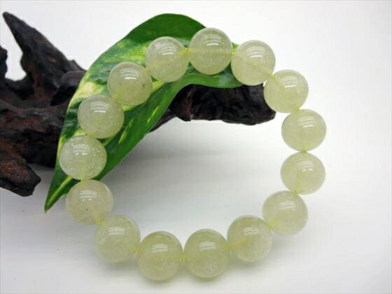 【ブレスレット】リビアングラス品質AAAΦ14±0.2mm【鑑定済み】【一点物】