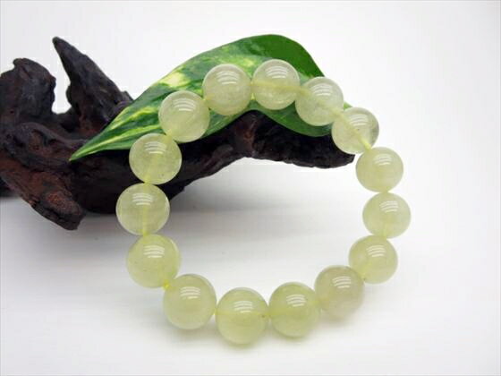 【ブレスレット】リビアングラス品質AAAΦ14±0.2mm【鑑定済み】【一点物】