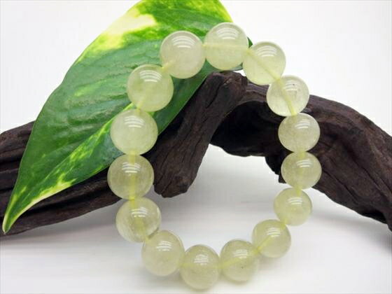 【ブレスレット】リビアングラス品質AAAΦ14.3±0.2mm【鑑定済み】【一点物】