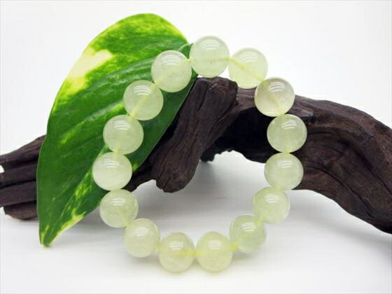 【ブレスレット】リビアングラス品質AAAΦ14.4±0.2mm【鑑定済み】【一点物】