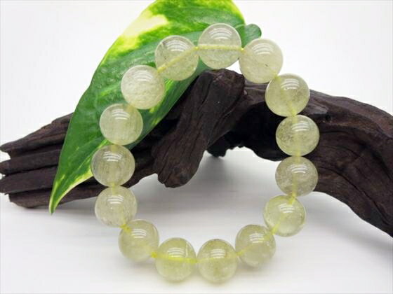 【ブレスレット】リビアングラス品質AAAΦ14.6±0.2mm【鑑定済み】【一点物】