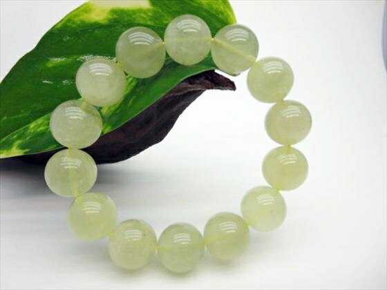 【ブレスレット】リビアングラス品質AAAΦ15±0.2mm【鑑定済み】【一点物】