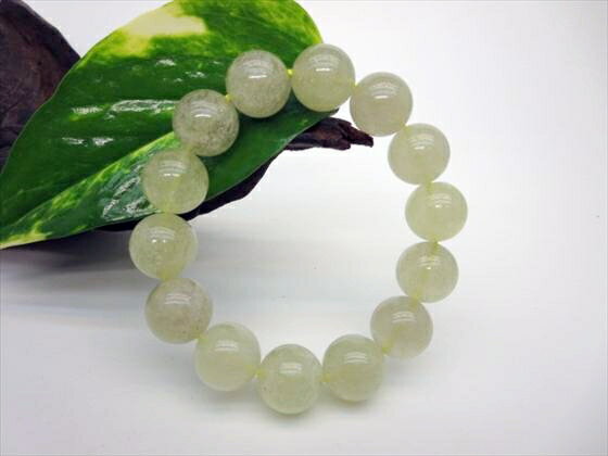 【ブレスレット】リビアングラス品質AAAΦ15.3±0.2mm【鑑定済み】【一点物】
