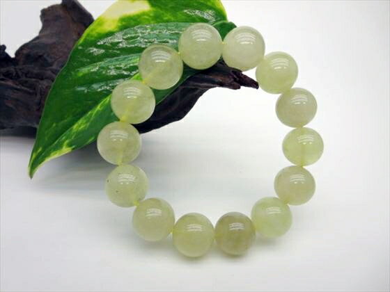 【ブレスレット】リビアングラス品質AAAΦ15.4±0.2mm【鑑定済み】【一点物】