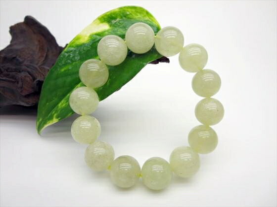 【ブレスレット】リビアングラス品質AAAΦ15.7±0.2mm【鑑定済み】【一点物】