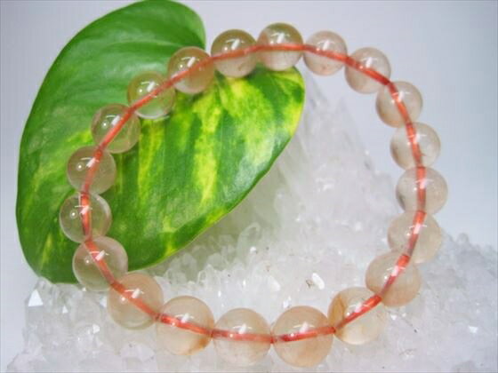 【ブレスレット】ラビットファーレッドルチル(アンフィボールインクォーツ)品質AAAΦ9±0.2mm【鑑定済み】【一点物】