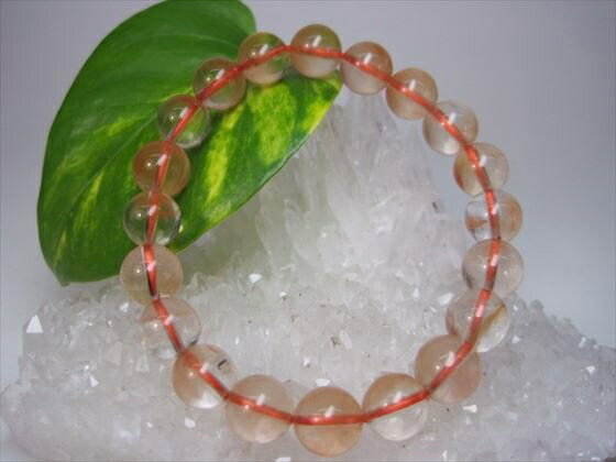 【ブレスレット】ラビットファーレッドルチル(アンフィボールインクォーツ)品質AAAΦ9±0.2mm【鑑定済み】【一点物】