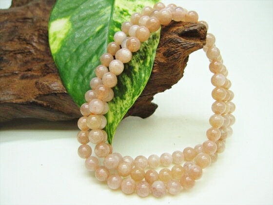 【ロングブレスレット】サンムーンストーン品質AAAΦ6-7mm