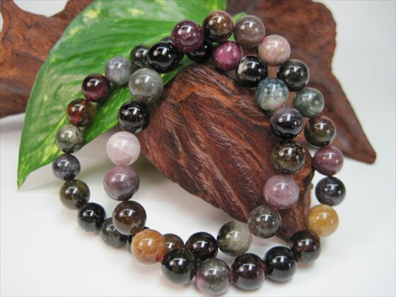 【均一ブレスレット】ミックストルマリン品質AAΦ8-9.5mm