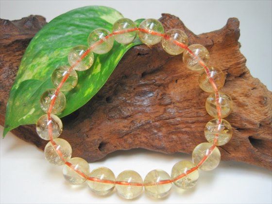 【ブレスレット】天然シトリン品質AAAΦ10.7±0.2mm【一点物】