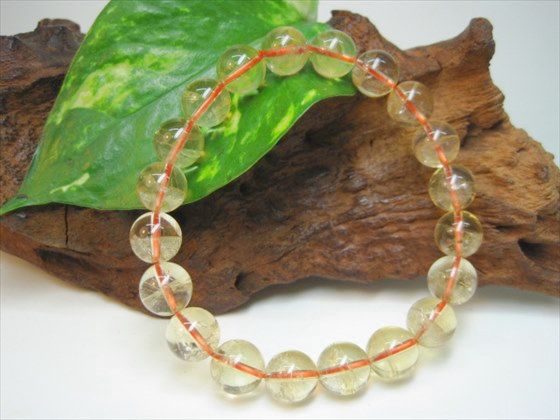 【ブレスレット】天然シトリン品質AAAΦ9.8±0.2mm【一点物】