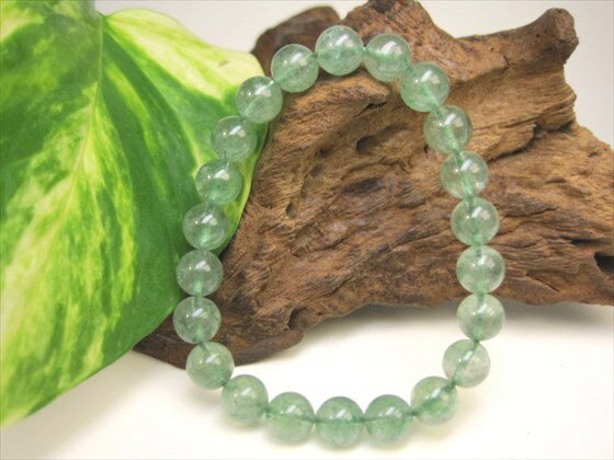 【ブレスレット】グリーンストロベリークォーツ(エピドート)品質AAAΦ8.5±0.2mm【一点物】