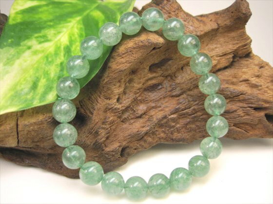 【ブレスレット】グリーンストロベリークォーツ(エピドート)品質AAAΦ8.8±0.2mm【一点物】