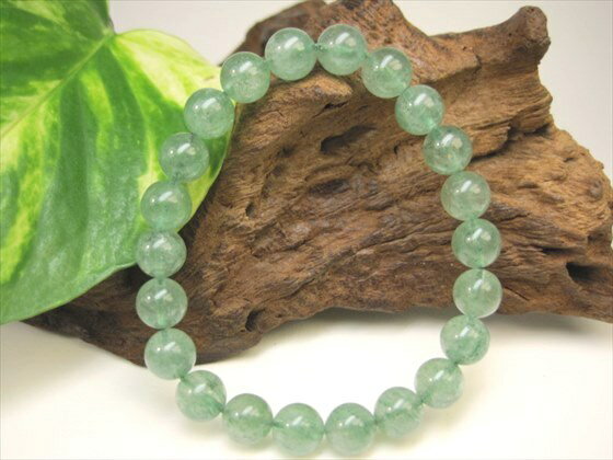 【ブレスレット】グリーンストロベリークォーツ(エピドート)品質AAAΦ8.8±0.2mm【一点物】