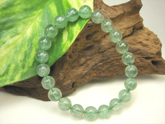 【ブレスレット】グリーンストロベリークォーツ(エピドート)品質AAAΦ8.8±0.2mm【一点物】