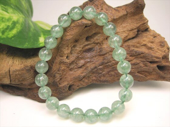 【ブレスレット】グリーンストロベリークォーツ(エピドート)品質AAAΦ8.5±0.2mm【一点物】