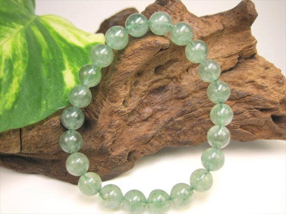 【ブレスレット】グリーンストロベリークォーツ(エピドート)品質AAAΦ8.5±0.2mm【一点物】