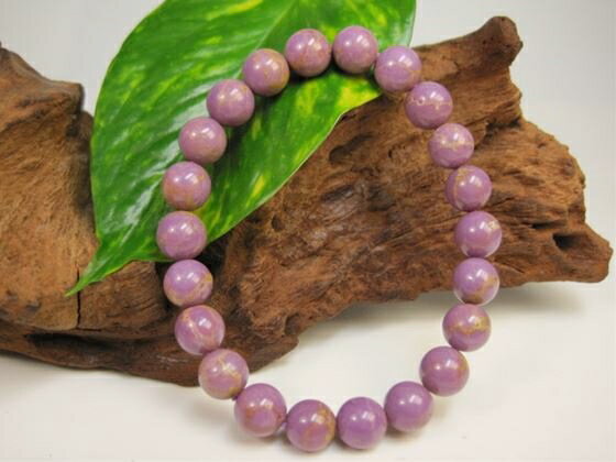 【ブレスレット】パープライト品質AAAΦ9.2±0.2mm【一点物】