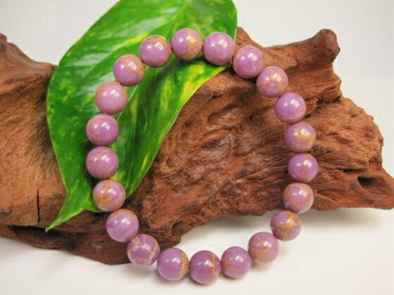 【ブレスレット】パープライト品質AAAΦ9.8±0.2mm【一点物】