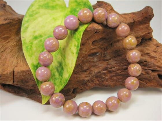 【ブレスレット】パープライト品質AAAΦ9.8±0.2mm【一点物】