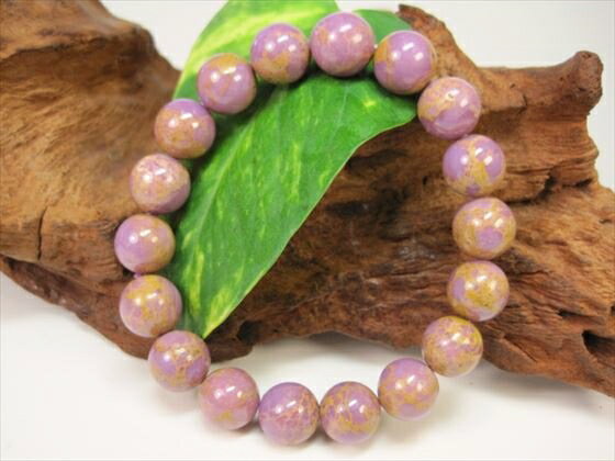 【ブレスレット】パープライト品質AAAΦ10.5±0.2mm【一点物】