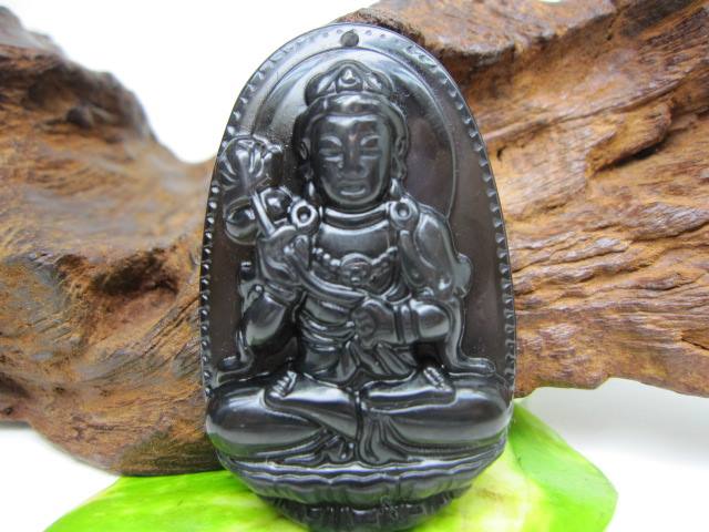 【飾り物】アイスオブシディアン勢至菩薩42×28×9mm