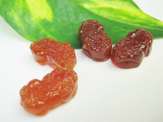 ※訳あり※【置物:貔貅ペア(ヒキュウ)】カーネリアン