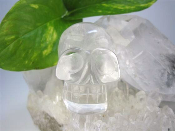 【置物：スカル】水晶98g【一点物】