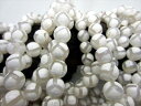 【連売り商品】亀甲長寿天珠・ホワイト多面カットΦ10mm±0.2mm