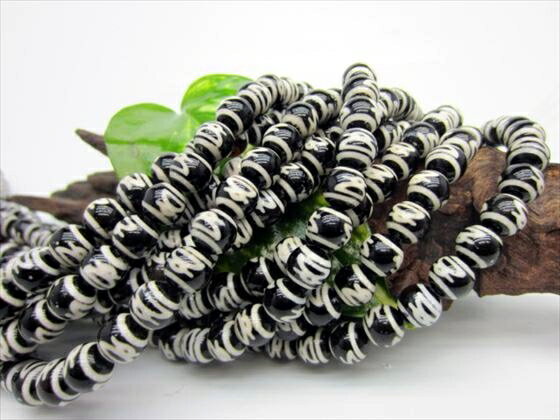 【半連売り商品】財神天珠・黒Φ8±0.2mm