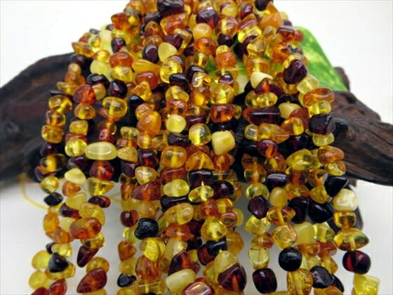 【さざれ連売り商品】天然琥珀品質AAA39cm
