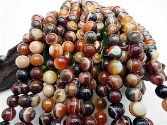 【連売り商品】赤天眼石ボツワナアゲート品質AAAΦ10.2±0.2mm