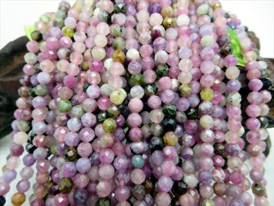 【連売り商品】ミックストルマリン多面カットΦ4.5±0.2mm