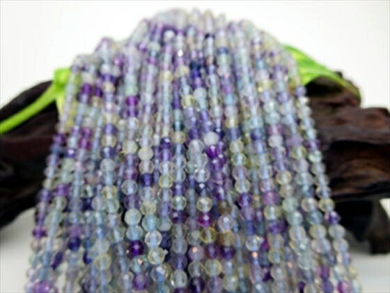 【連売り商品】フローライト多面カット品質AAAΦ3.2±0.2mm