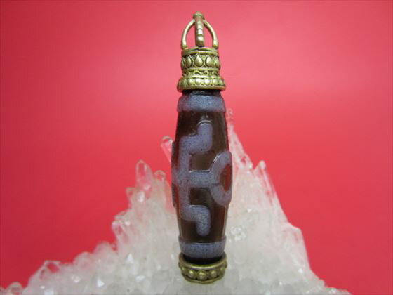 【チベット製品:ペンダントトップ】大人天珠金剛杵57×13mm【一点物】