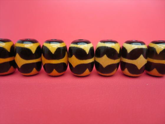 【チベット天珠】四線虎牙天珠約17.5×13±0.5mm