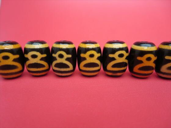 【チベット天珠】財神天珠約17.5×13±0.5mm