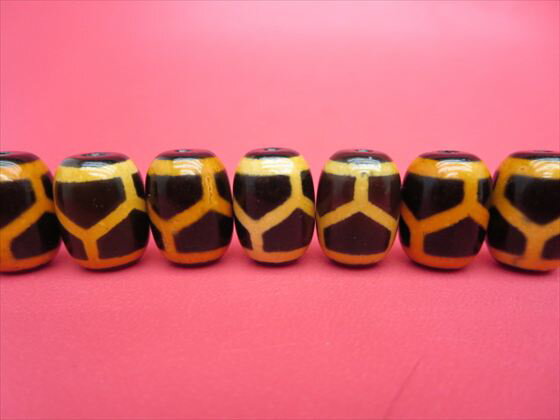 【チベット天珠】亀甲長寿天珠約17.5×13±0.5mm